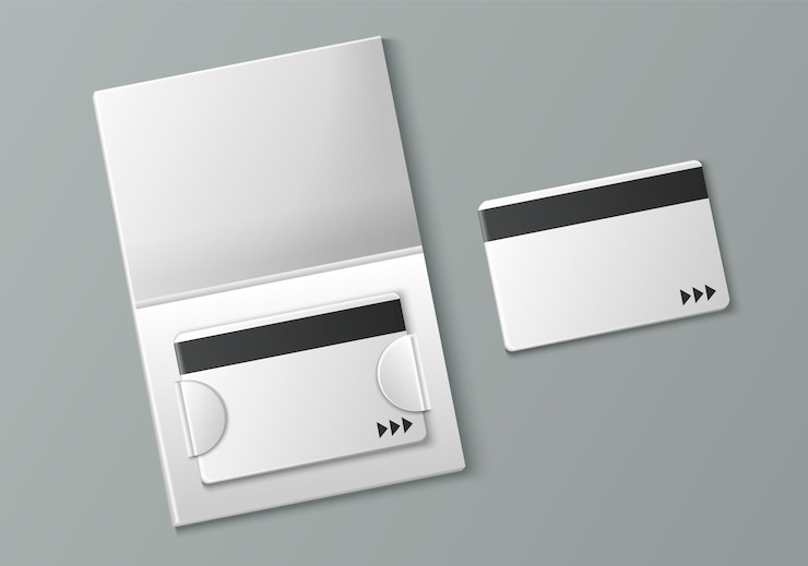 Free Vector key card with cover mockup