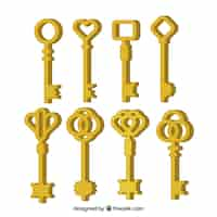 Free vector key collection of eight