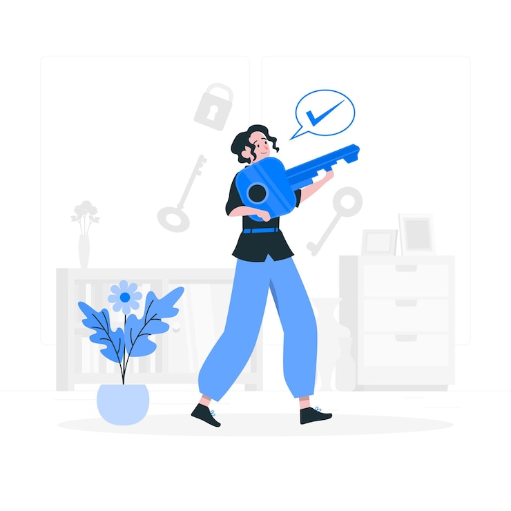Free Vector key concept illustration