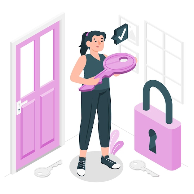 Free vector key concept illustration