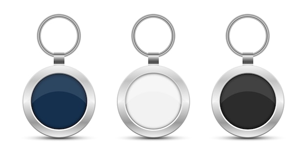 Download Blank round keychain with ring and chain for key isolated ...