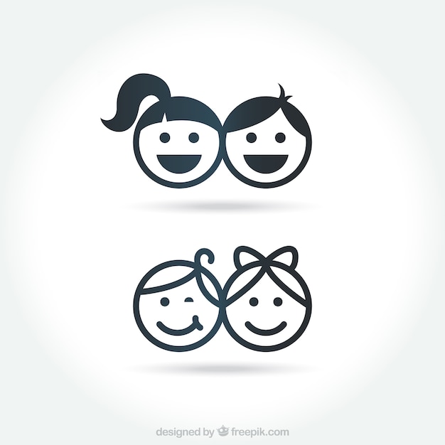 Free vector kid icons