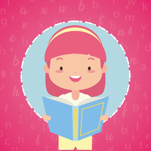 Free vector kid in world book day