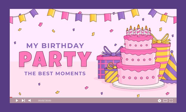 Kids birthday party youtube thumbnail