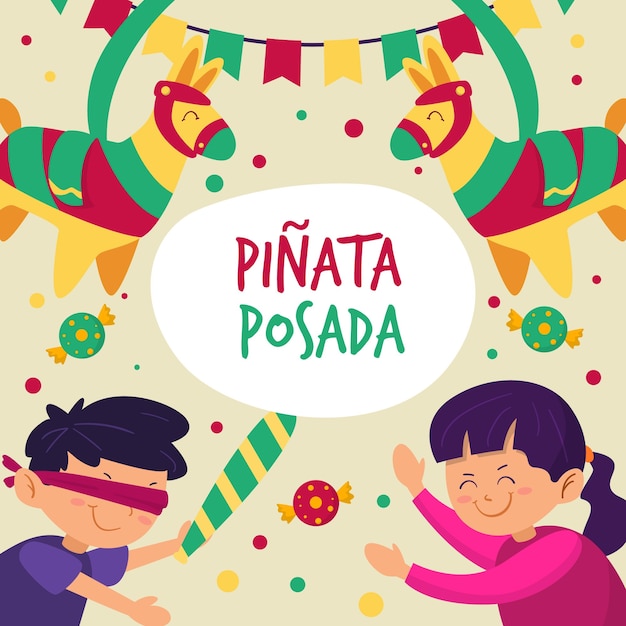 Bambini che celebrano la posada