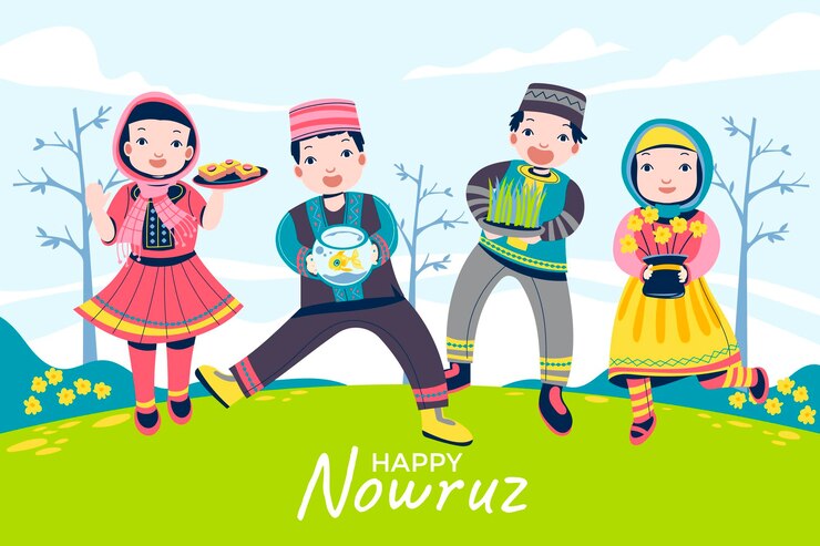  Kids, children gather and bring cakes and other ways to celebrate nowruz mean persian new year Prem