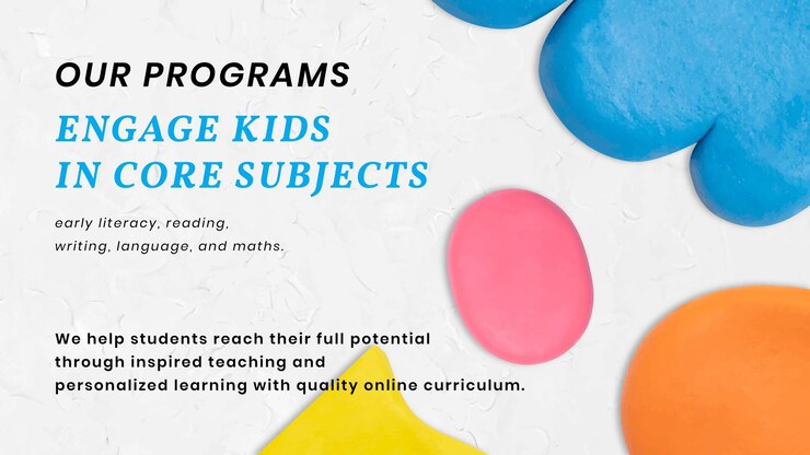 Free Vector kids education cute template vector with creative art pattern ad banner