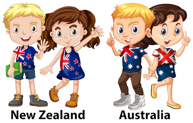 Kids from New Zealand and Australia