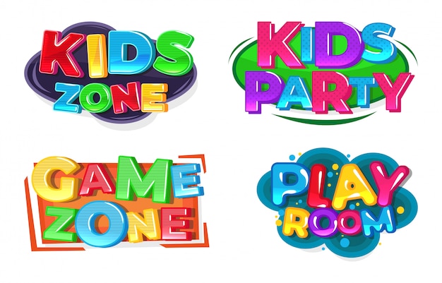 Premium Vector Kids Game Zone Logo Play Room