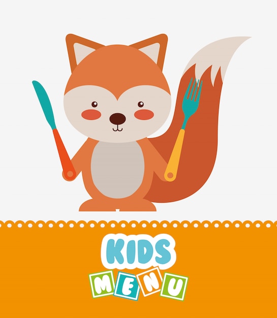 Free vector kids menu design