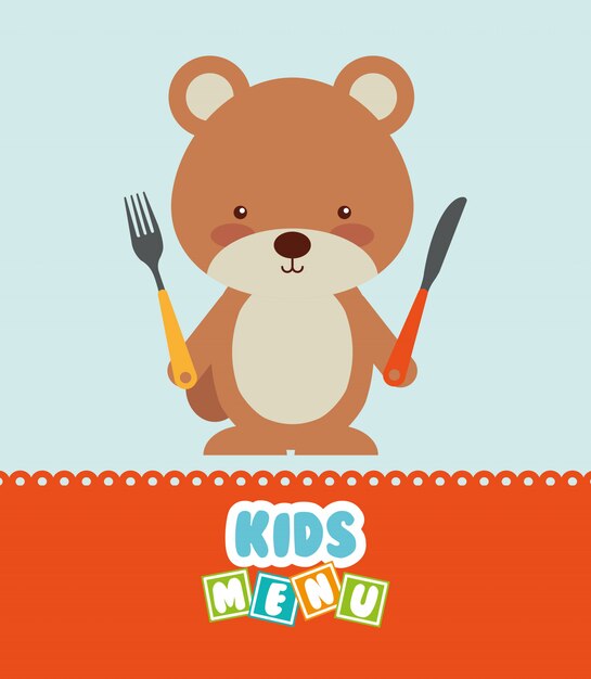 kids menu design