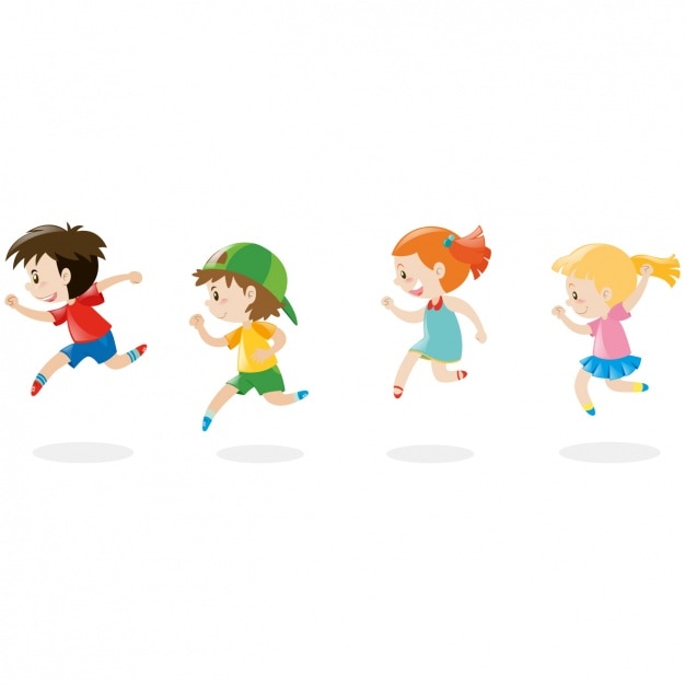 Free vector kids playing design