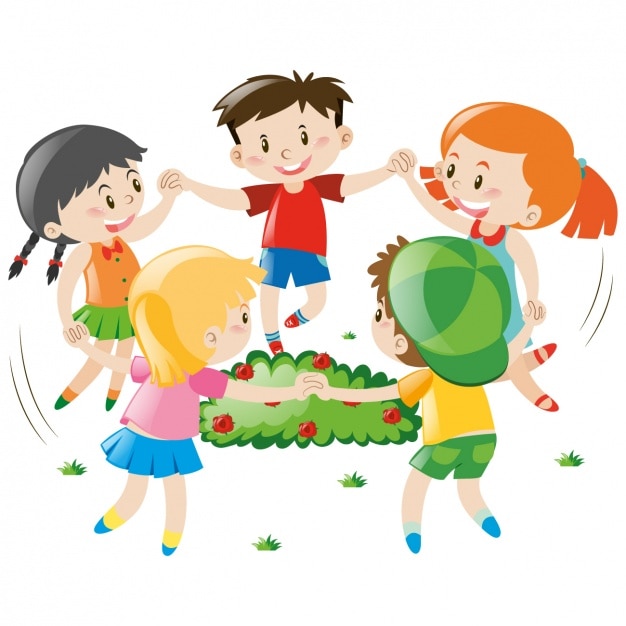 Free vector kids playing design