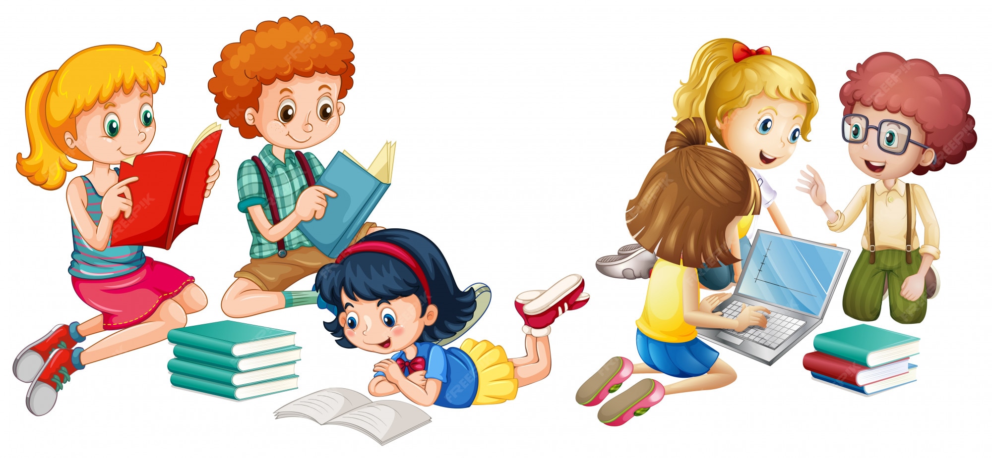 Kids Study Cartoon Images - Free Download on Freepik