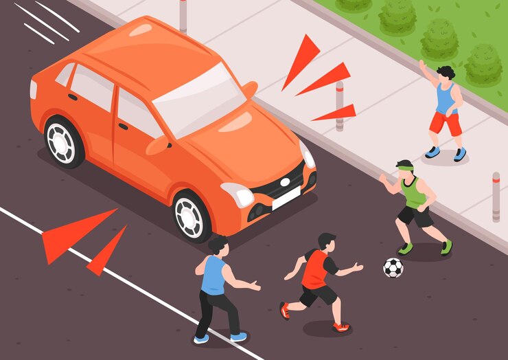 無料Vector 道路構成の子供たち