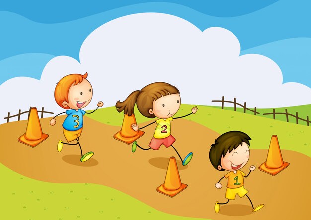 Kids running