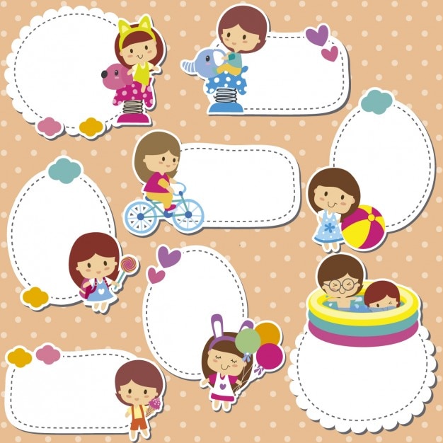 Free vector kids stickers