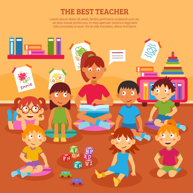 Kids teacher poster