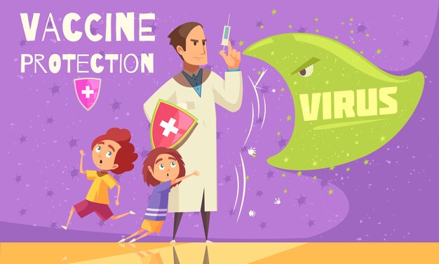 Детская вакцинация против вирусных инфекций для эффективной профилактики заболеваний пропаганда мультфильма