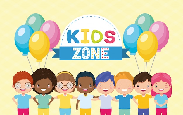 Free vector kids zone background