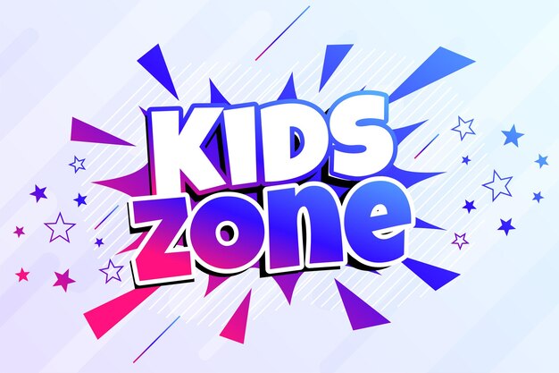 Kids zone fun play banner design