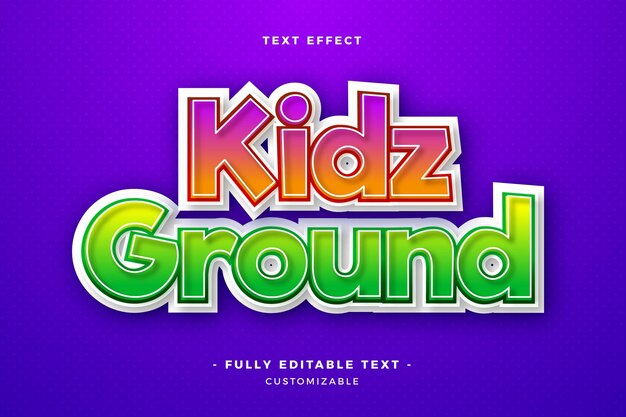 Kidz ground text effect