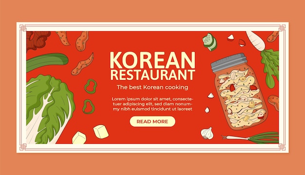 Free vector kimchi banner design