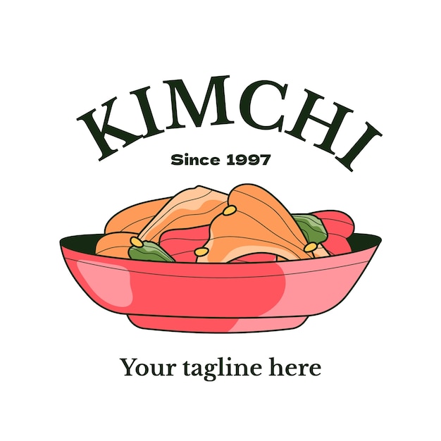 김치 음식 로고 디자인