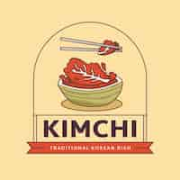 Free vector kimchi logo design template