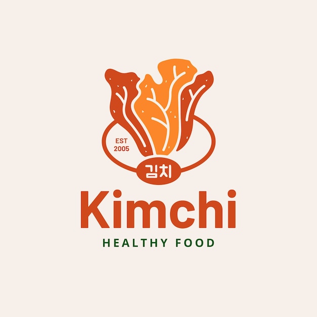 Vettore gratuito modello di progettazione del logo kimchi