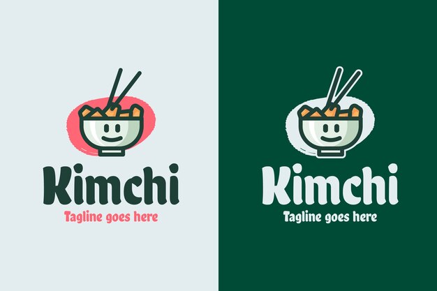 キムチのロゴのデザイン テンプレート