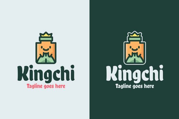 Vettore gratuito modello di progettazione del logo kimchi