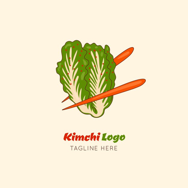 Шаблон дизайна логотипа кимчи