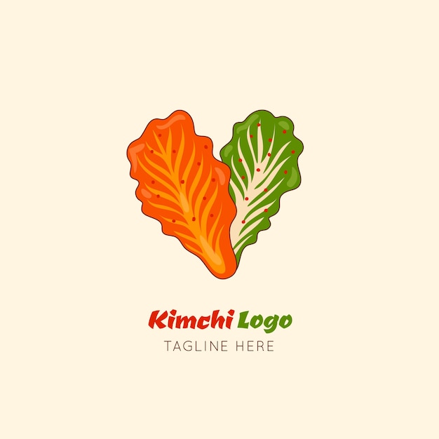 Vettore gratuito modello di progettazione del logo kimchi