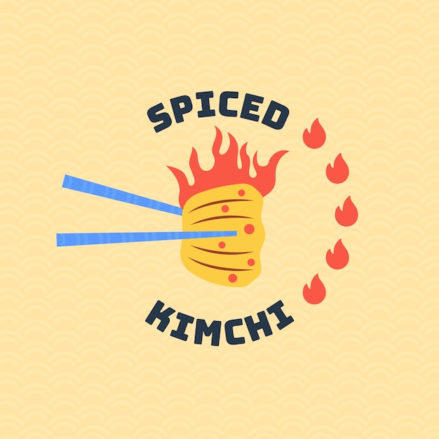 Free vector kimchi logo design template