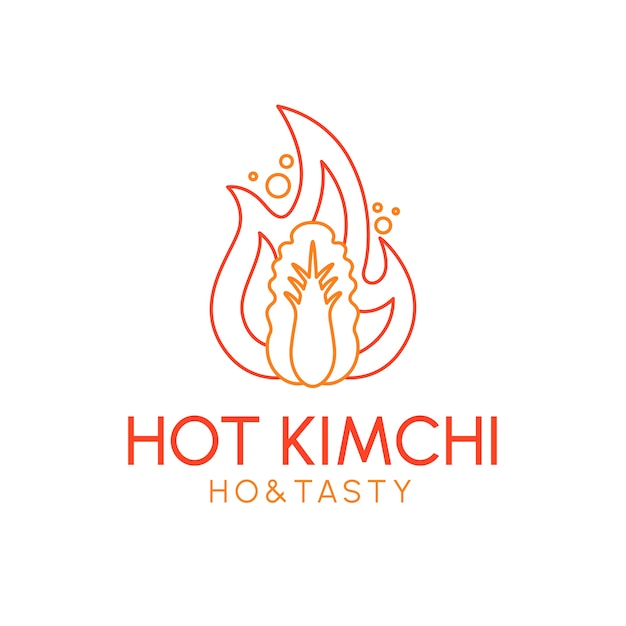 Vettore gratuito modello di progettazione del logo kimchi