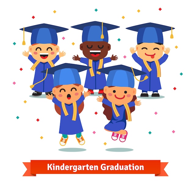 Free vector kindergarten graduation party