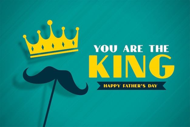 Free vector king fathers day concept banner with crown