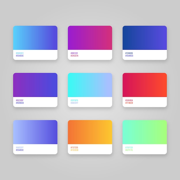 Free vector kit of gradients colors