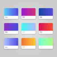 Free vector kit of gradients colors