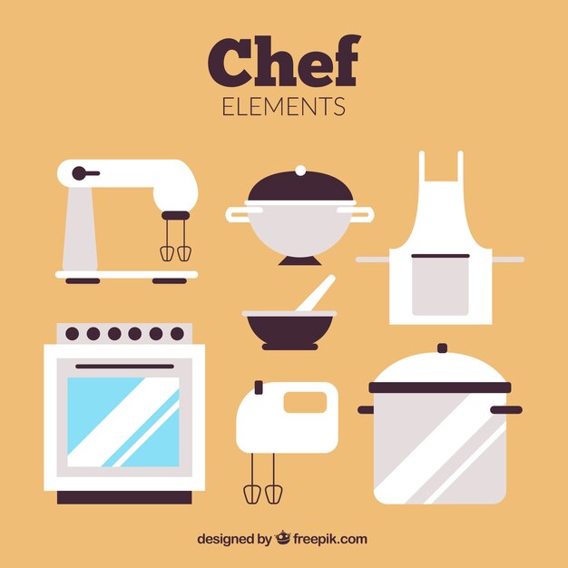 Kitchen appliances in flat design