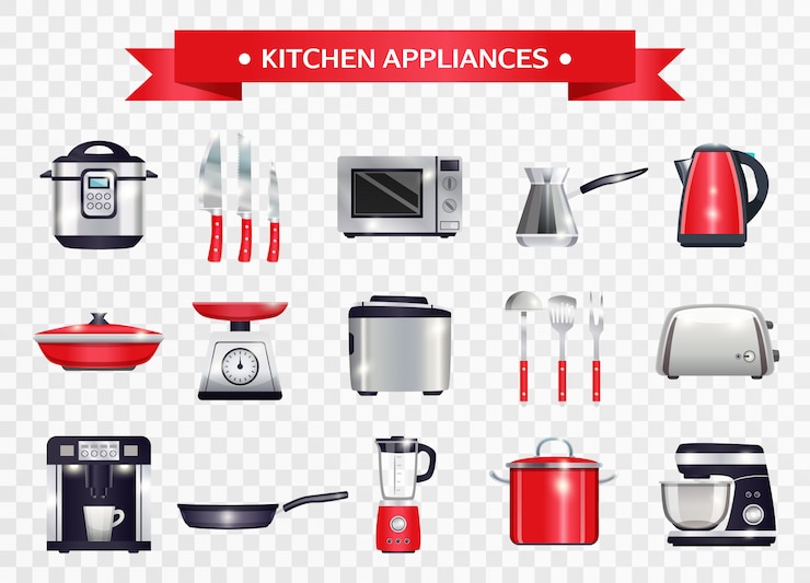 Free Vector kitchen appliances set