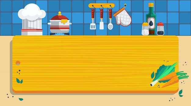 cartoon background kitchen