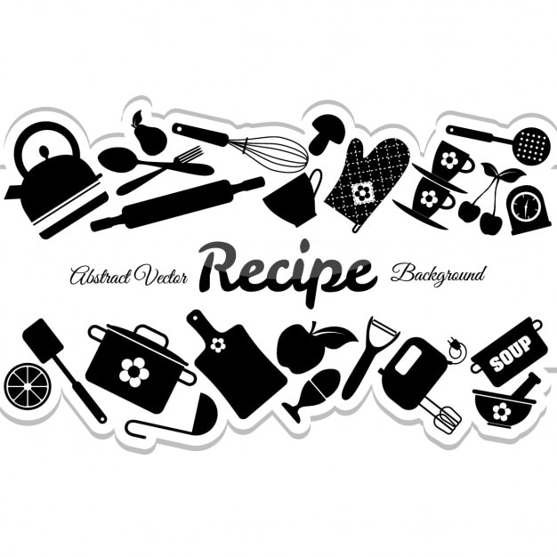 Free Vector kitchen silhouettes