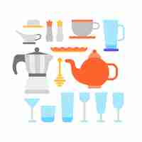 Free vector kitchen tools collection