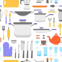 Free vector kitchen tools collection