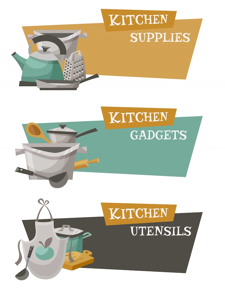 मुफ़्त वेक्टर kitchen utensils icons set 