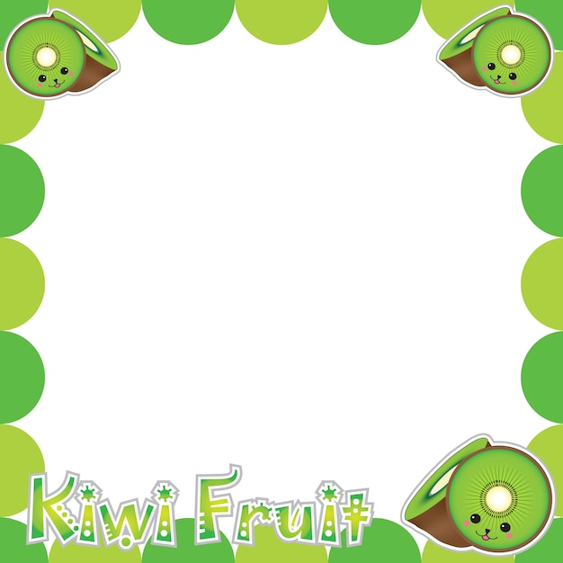 Free vector kiwi frame background