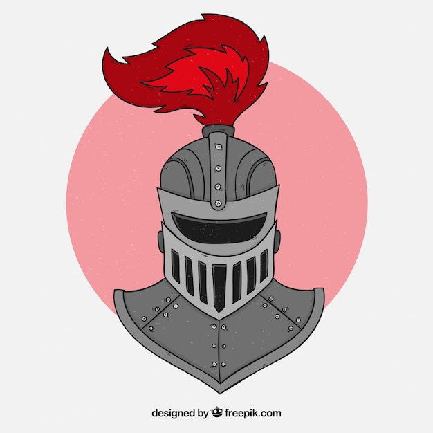 Free vector knight helmet with classical style