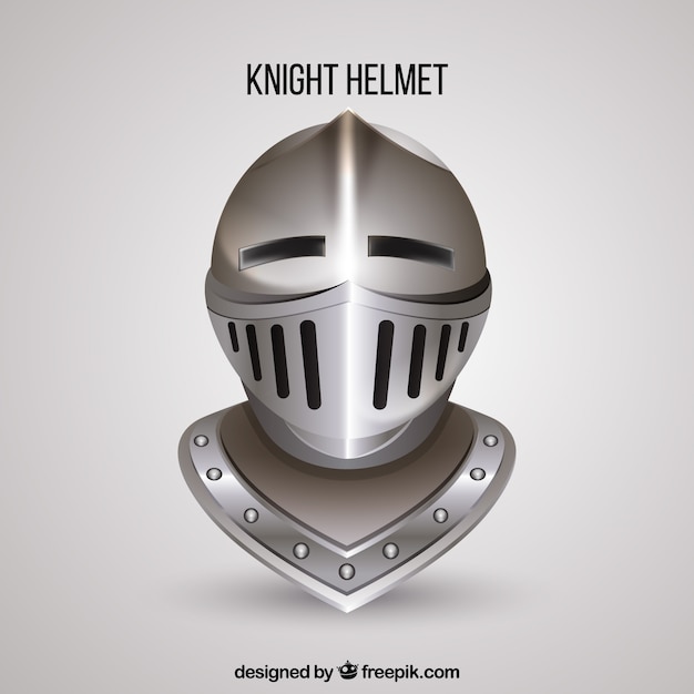 Knight helmet with realistic style